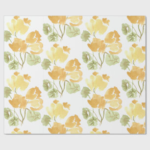 Geel Bloei Mat Wrap Papier
