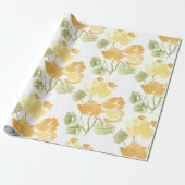 Geel Bloei Mat Wrap Papier (Uitgerold)