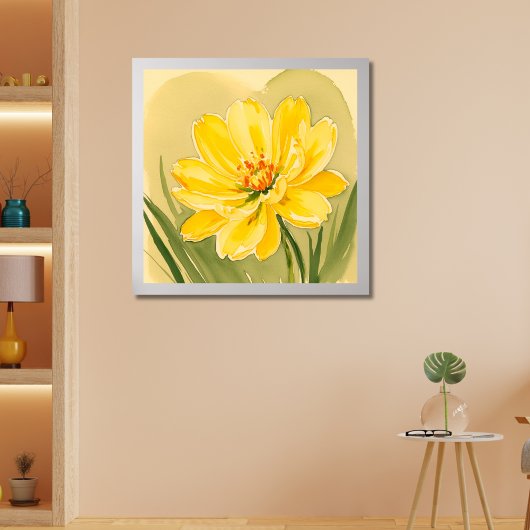 Geel Bloeiende Bloem ontwerp Poster