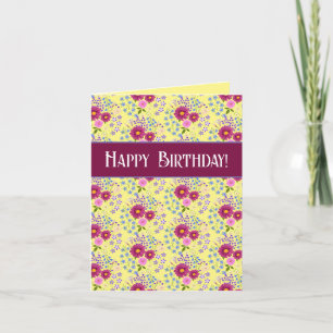 Geel Bloem Boeket Verjaardagskaart Kaart