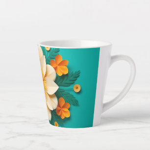 Geel Bloem Koffiemok Voor Bloemenliefhebbers Cadea Latte Mok
