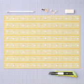Geel Bloem Motief Rand Decoupage Papier met Bot In (Craft)