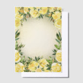 Geel Bloemen Groen Goud Glitter Vellum Huwelijk Vellum Uitnodigingen (Offset)