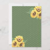 Geel Bloemen Jurk Zonnebloemen Goud Quinceanera Kaart (Achterkant)