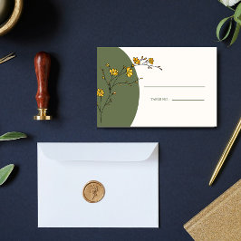  Geel Bloemen Lijst Rustiek Tafelnummer Plaatskaartje