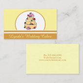 Geel Bloemen Trouwtaart Bakkerij Visitekaartje (Voorkant / Achterkant)