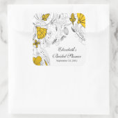 Geel Bloemen Vrijgezellenfeest Favor Sticker (Tas)