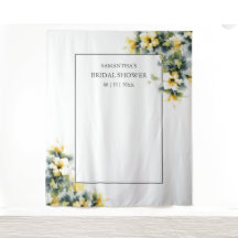 Geel Bloemen Vrijgezellenfeest Foto Achtergrond