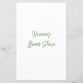 Geel Bloemen Vrijgezellenfeest Game BINGO (Achterkant)