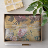 Geel Bloemen Weefseldocument voor Breedborden Tissuepapier (Geschenk)