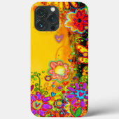 Geel Bloemen Whimsical Inspirivity gepersonaliseer Case-Mate iPhone Case (Achterkant)