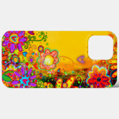 Geel Bloemen Whimsical Inspirivity gepersonaliseer Case-Mate iPhone Case (Achterkant (horizontaal))