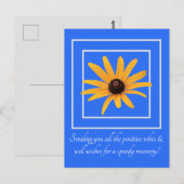 Geel Bloemenblauw Helder Inspirerend wordt goed Briefkaart (Voorkant / Achterkant)