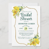  Geel Bloemengoud Boeket Vrijgezellenfeest Kaart (Voorkant)