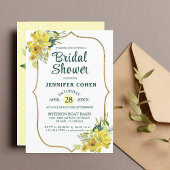  Geel Bloemengoud Boeket Vrijgezellenfeest Kaart