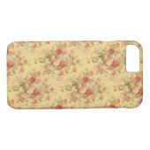  geel bloemeniPhone 7 hoesje (Achterkant (Horizontaal))