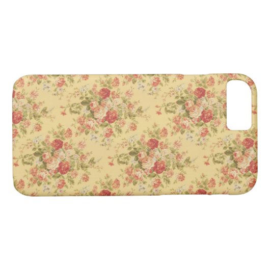  geel bloemeniPhone 7 hoesje (Achterkant (Horizontaal))