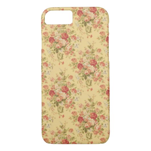  geel bloemeniPhone 7 hoesje (Achterkant)