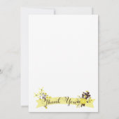  geel bloemenkrans Baby shower Kaart (Achterkant)