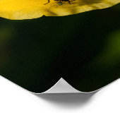 Geel bloemenpapier (Poster) Poster (Hoek)