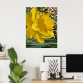 Geel bloemenposter poster (Thuiskantoor)