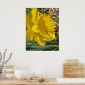 Geel bloemenposter poster (Keuken)