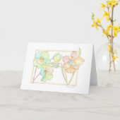 Geel bloemenwenskaart kaart (Gele Bloem)