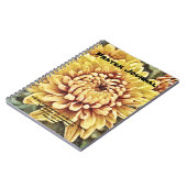 Geel bloemetjesblad Prayer Journal psalm 86:5 Notitieboek (Linkerzijde)