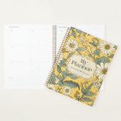 Geel Bloemig Agenda Planner Student Schrijfboek  (Display)