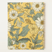 Geel Bloemig Agenda Planner Student Schrijfboek  (Achterkant)