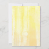 Geel bloemig Elegant Stijlvol Spring Afstuderen Kaart (Achterkant)