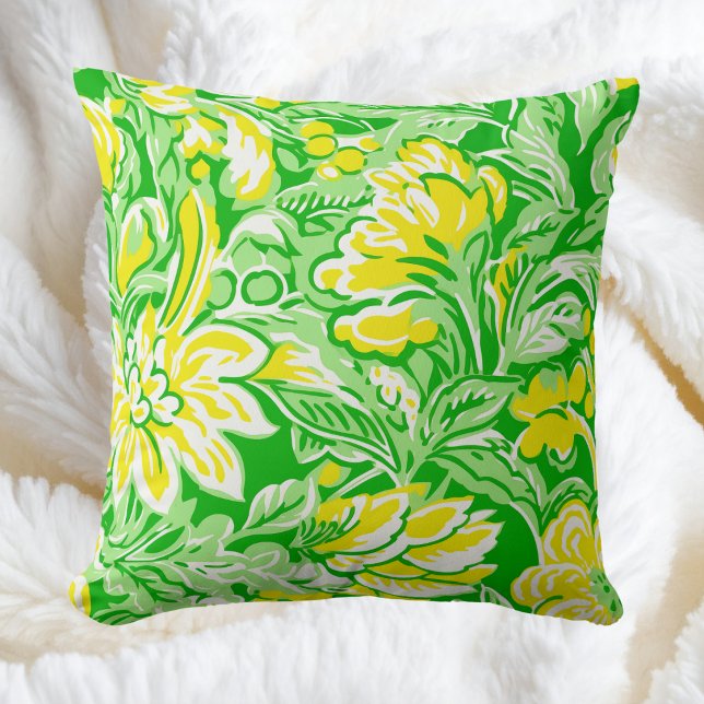 Geel Bloemig Groen / Keurig Lentetuin Decor Kussen (Creator heeft geüpload)