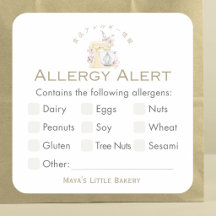 Geel Bloemig Mengsel Allergie Waarschuwing