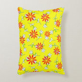 Geel Bloemig Paarse Monogram 4Ruth Accent Kussen (Voorkant(Verticaal))