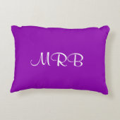 Geel Bloemig Paarse Monogram 4Ruth Accent Kussen (Achterkant)