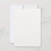 Geel bloemig patroon trouw neutraal ingelijst RSVP (Achterkant)