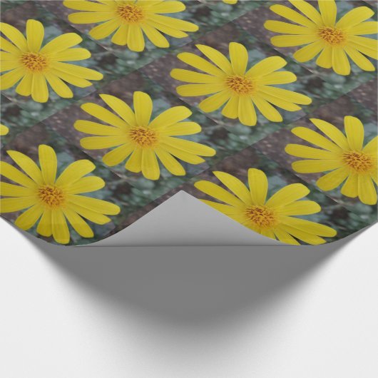 Geel bloemkool cadeaupapier (Hoek)