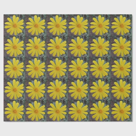 Geel bloemkool cadeaupapier (Vlak)