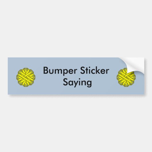 Geel bloemlint door Kenneth Yoncich Bumpersticker (Voorkant)