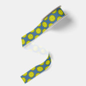 Geel bloemlint door Kenneth Yoncich Grosgrain Lint (Achterkant)