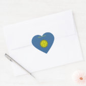 Geel bloemlint door Kenneth Yoncich Hart Sticker (Envelop)