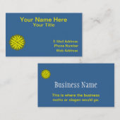 Geel bloemlint door Kenneth Yoncich Visitekaartje (Voorkant / Achterkant)