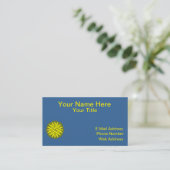 Geel bloemlint door Kenneth Yoncich Visitekaartje (Staand voorkant)