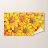 Geel bloempatroon bad handdoek (Handdoek)