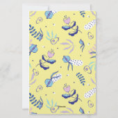 Geel bloempatroon briefpapier (Achterkant)