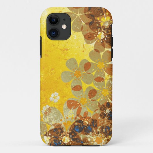 Geel bloempatroon Case-Mate iPhone case (Achterkant)