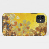 Geel bloempatroon Case-Mate iPhone case (Achterkant (horizontaal))