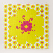 Geel bloempatroon legpuzzel (Verticaal)