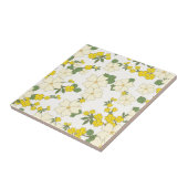 geel bloempatroon tegeltje (Zijkant)