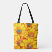 Geel bloempatroon tote bag (Achterkant)